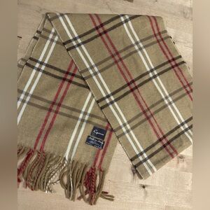 NWOT Cejon Plaid Scarf made in ITALY